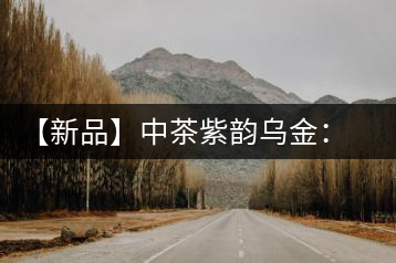 【新品】中茶紫韻烏金：傳統(tǒng)工藝與現(xiàn)代科技的融合