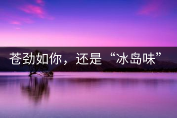 蒼勁如你，還是“冰島味”嗎？