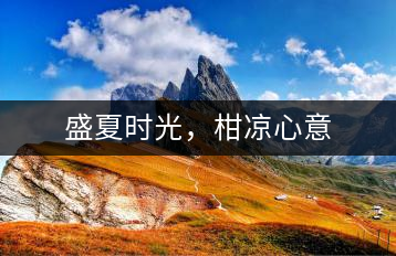 盛夏時光，柑涼心意