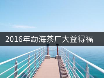 2016年勐海茶廠大益得福熟磚開(kāi)湯