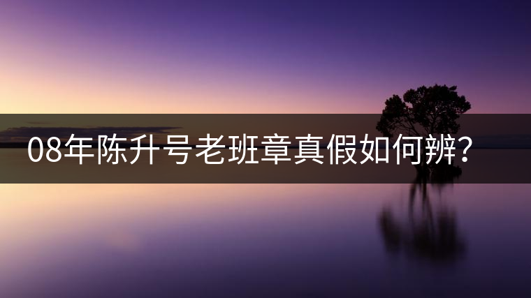 08年陳升號老班章真假如何辨？業(yè)內(nèi)人士教你這3點！