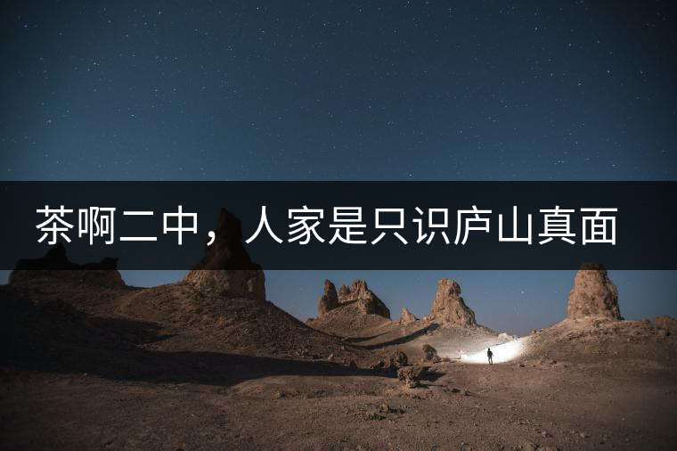 茶啊二中，人家是只識廬山真面目，你是只認(rèn)識彎弓射大雕！