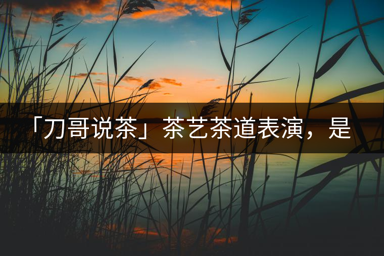 「刀哥說茶」茶藝茶道表演，是裝還是文化？