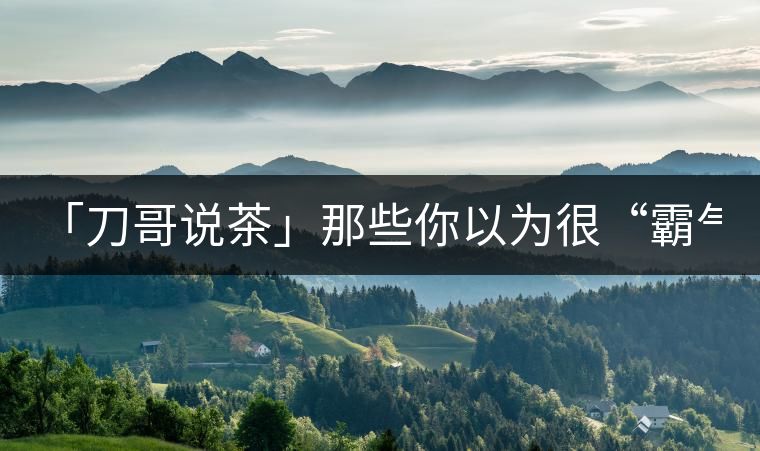 「刀哥說(shuō)茶」那些你以為很“霸氣”的茶，根本就不是...