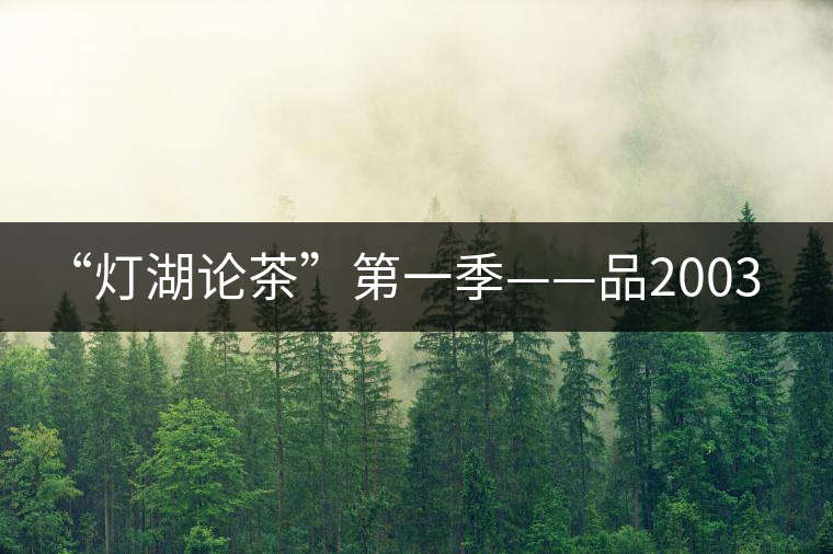 “燈湖論茶”第一季——品2003年大益坨、1955年下關(guān)坨“紅中紅”