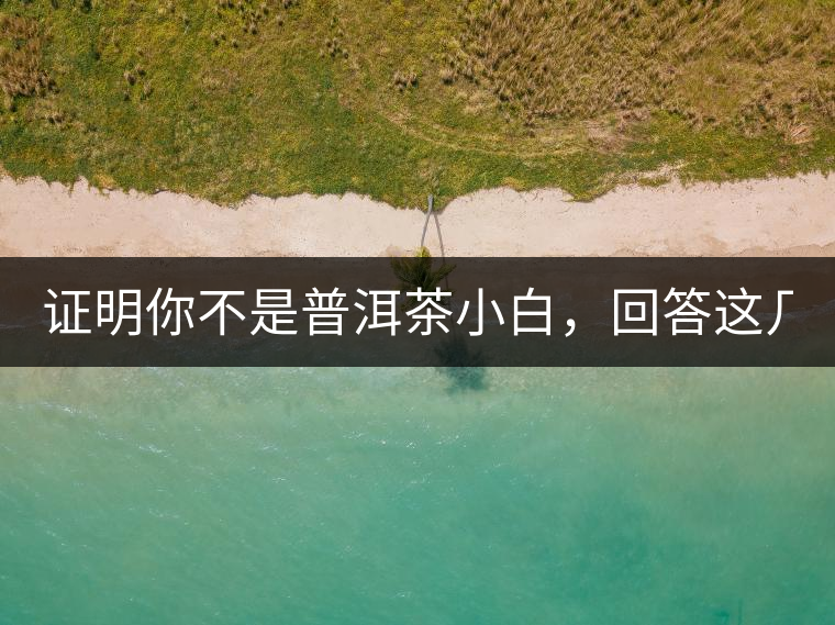 證明你不是普洱茶小白，回答這幾個(gè)問(wèn)題先！