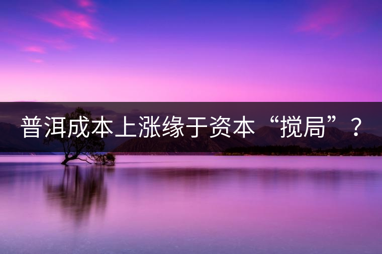 普洱成本上漲緣于資本“攪局”？