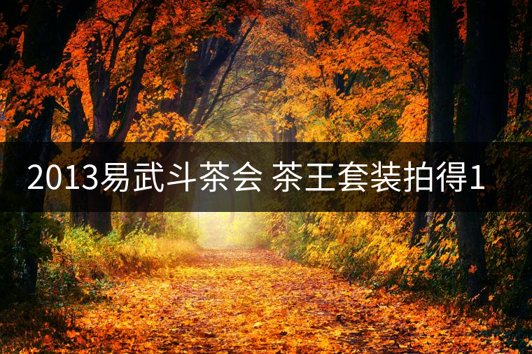 2013易武斗茶會(huì) 茶王套裝拍得16萬