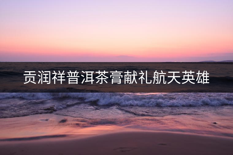 貢潤祥普洱茶膏獻(xiàn)禮航天英雄