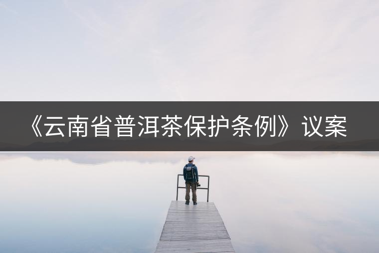 《云南省普洱茶保護條例》議案