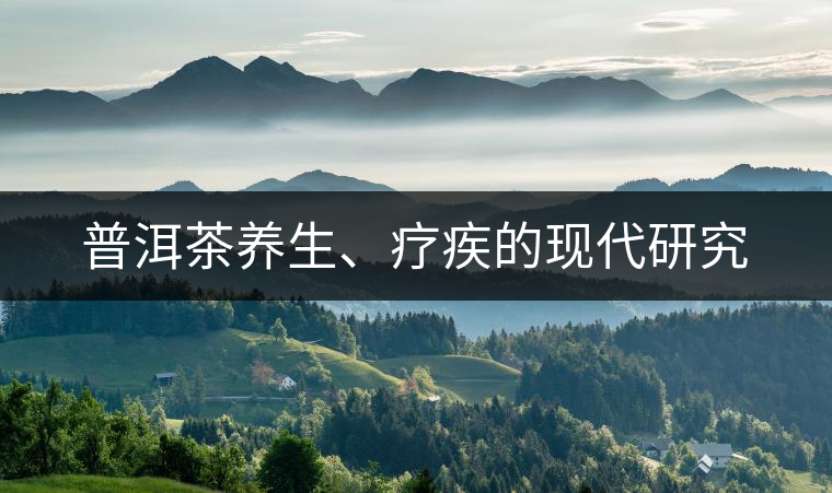 普洱茶養(yǎng)生、療疾的現(xiàn)代研究
