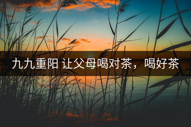 九九重陽(yáng) 讓父母喝對(duì)茶，喝好茶