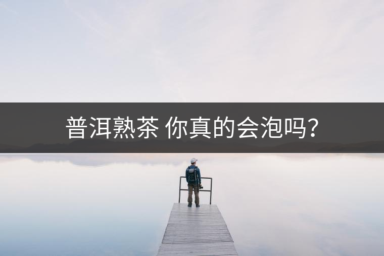 普洱熟茶 你真的會泡嗎？