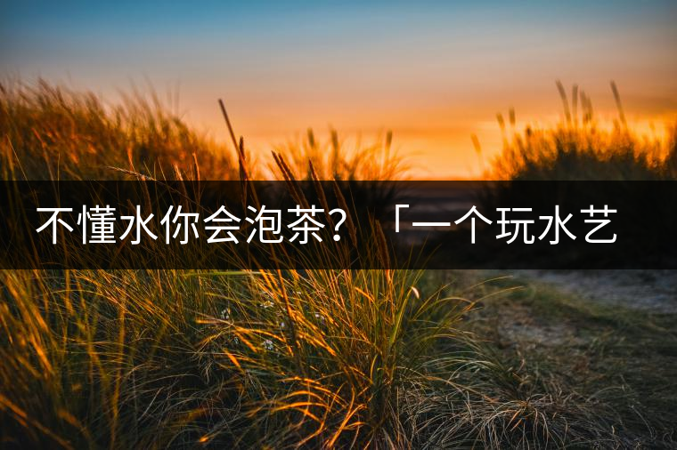 不懂水你會泡茶？「一個玩水藝術(shù)家的自我修養(yǎng)」