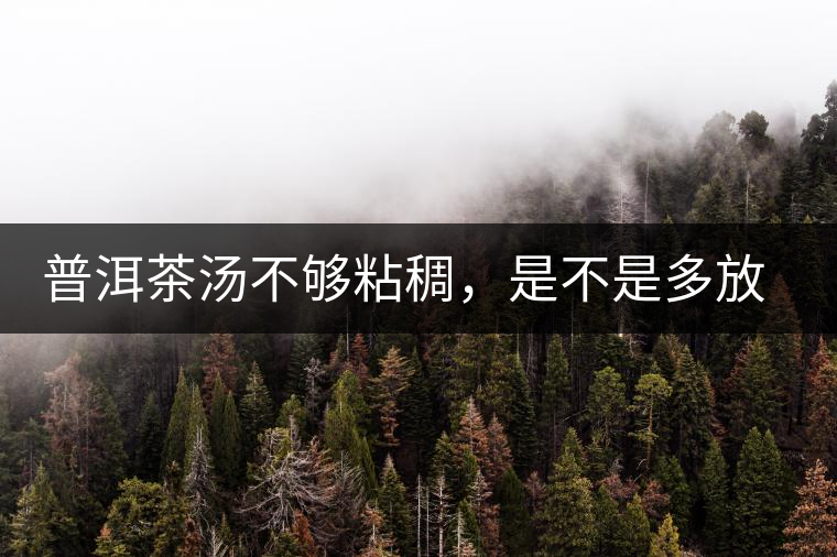 普洱茶湯不夠粘稠，是不是多放些茶葉就好了嗎？