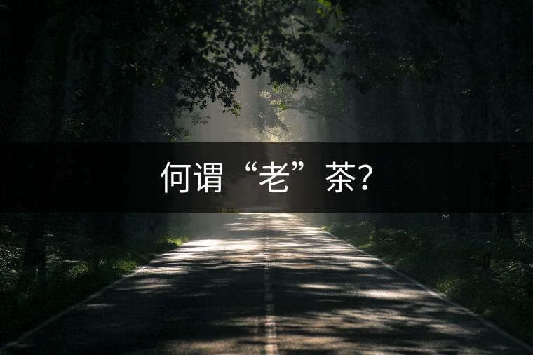 何謂“老”茶？