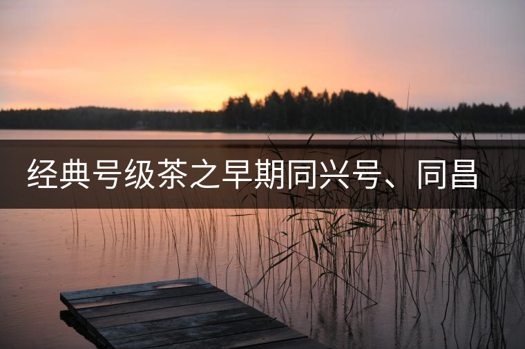 經(jīng)典號級茶之早期同興號、同昌黃記老圓茶