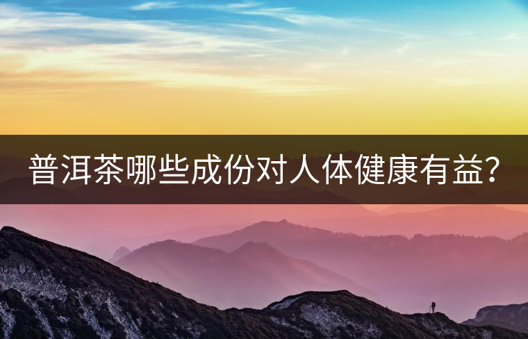 普洱茶哪些成份對人體健康有益？