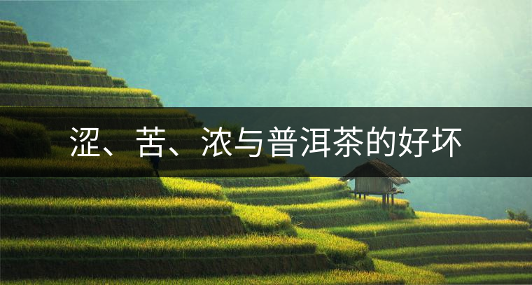 澀、苦、濃與普洱茶的好壞