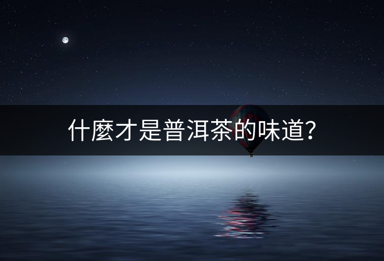 什麼才是普洱茶的味道？