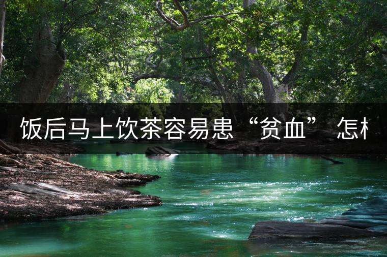 飯后馬上飲茶容易患“貧血” 怎樣飲用才合適 ？