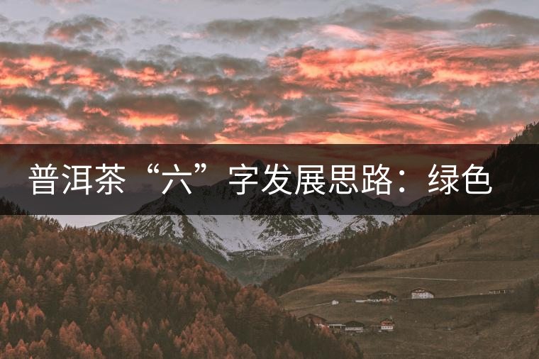 普洱茶“六”字發(fā)展思路：綠色、健康、創(chuàng)新