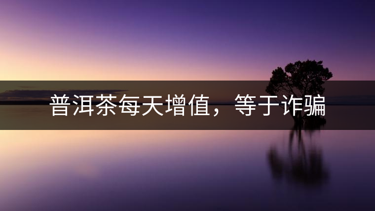 普洱茶每天增值，等于詐騙
