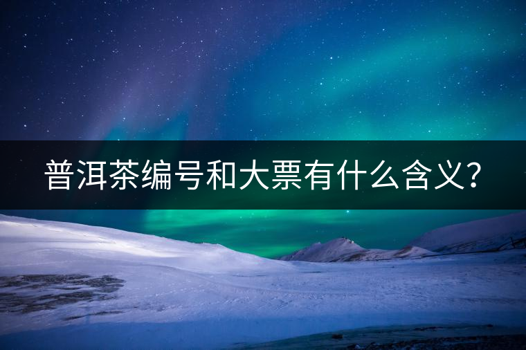 普洱茶編號和大票有什么含義？