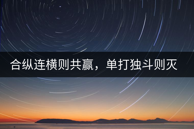 合縱連橫則共贏，單打獨(dú)斗則滅亡