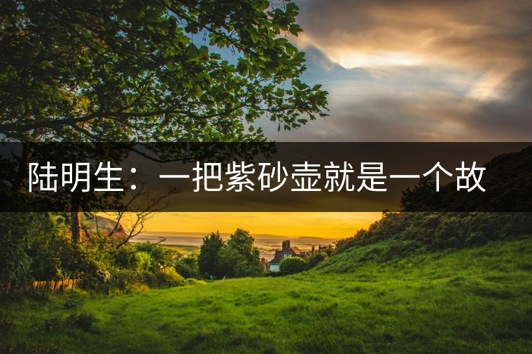 陸明生:一把紫砂壺就是一個故事 陸明生:一把紫砂壺就是一個故事