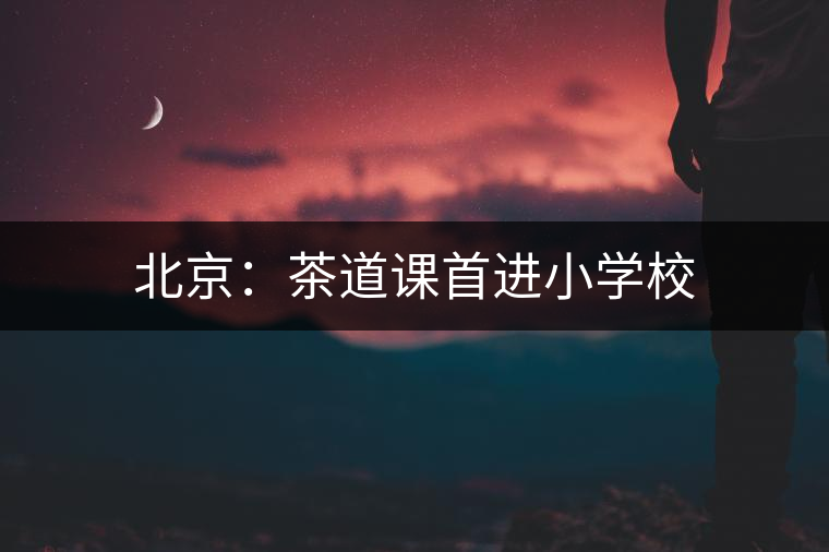 北京：茶道課首進(jìn)小學(xué)校