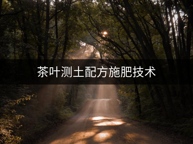 茶葉測土配方施肥技術