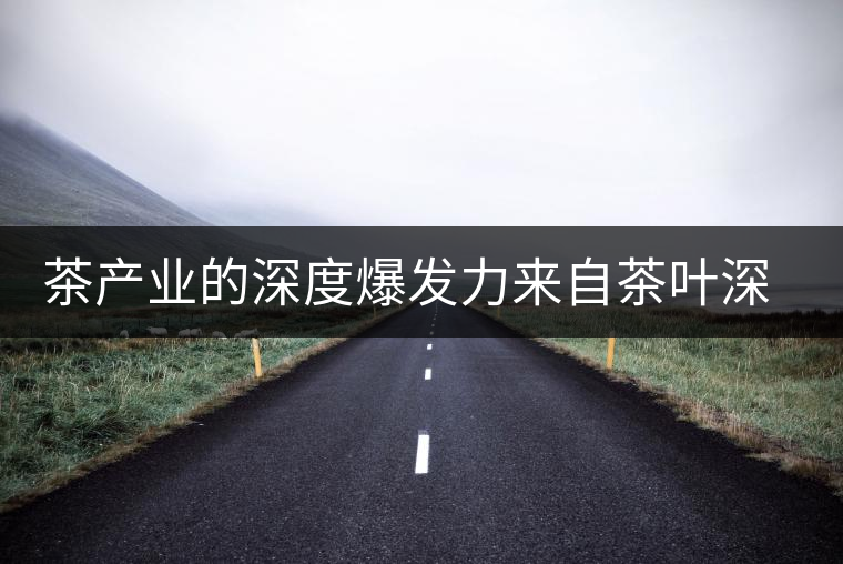 茶產(chǎn)業(yè)的深度爆發(fā)力來自茶葉深加工