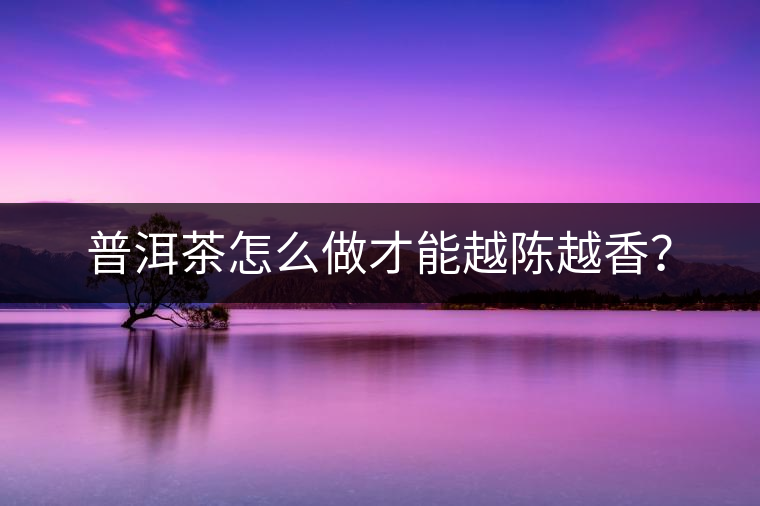 普洱茶怎么做才能越陳越香？