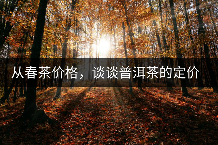 從春茶價(jià)格，談?wù)勂斩璧亩▋r(jià)權(quán)