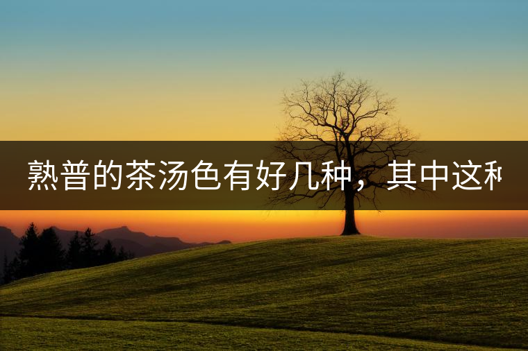 熟普的茶湯色有好幾種，其中這種不建議喝！