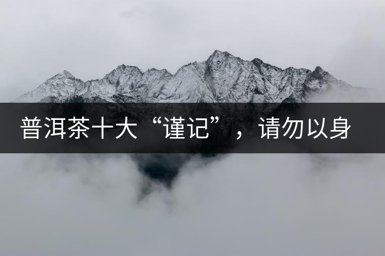普洱茶十大“謹(jǐn)記”，請(qǐng)勿以身相試