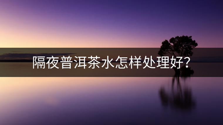 隔夜普洱茶水怎樣處理好？