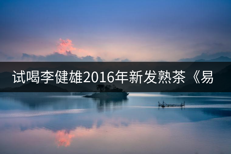 試喝李健雄2016年新發(fā)熟茶《易武醇》