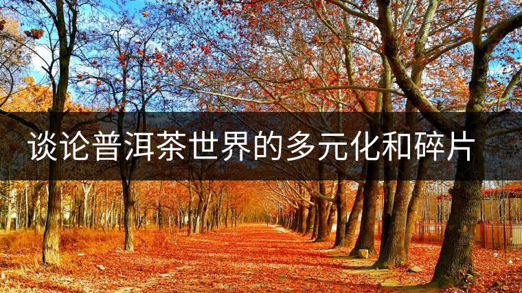 談論普洱茶世界的多元化和碎片化 談論普洱茶世界的多元化和碎片化