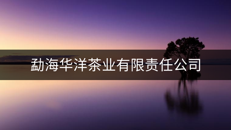 勐海華洋茶業(yè)有限責任公司 勐海華洋茶業(yè)有限責任公司