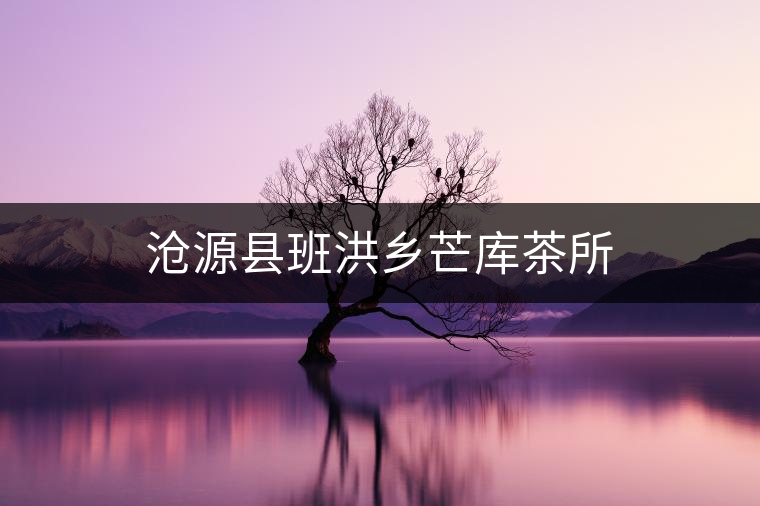 滄源縣班洪鄉(xiāng)芒庫茶所