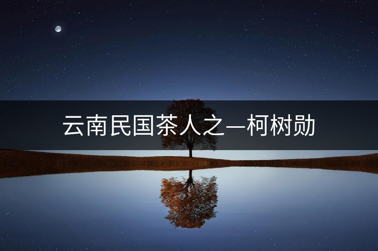 云南民國(guó)茶人之—柯樹(shù)勛
