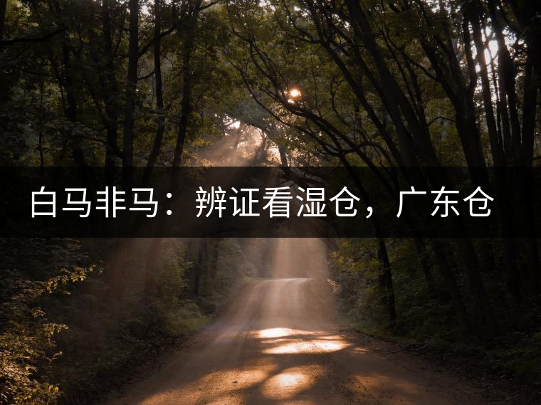 白馬非馬：辨證看濕倉(cāng)，廣東倉(cāng)、香港倉(cāng)不能簡(jiǎn)單等同濕倉(cāng)