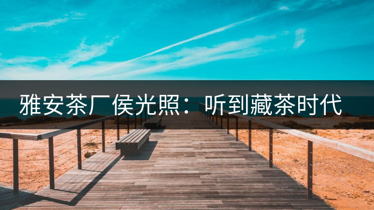 雅安茶廠侯光照：聽(tīng)到藏茶時(shí)代的腳步聲