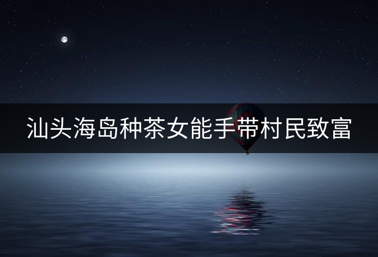 汕頭海島種茶女能手帶村民致富 汕頭海島種茶女能手帶村民致富