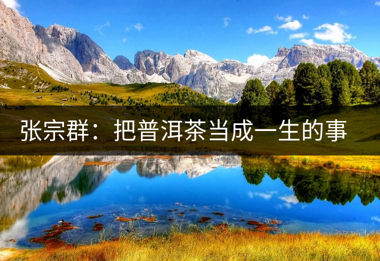 張宗群:把普洱茶當(dāng)成一生的事業(yè) 張宗群:把普洱茶當(dāng)成一生的事業(yè)