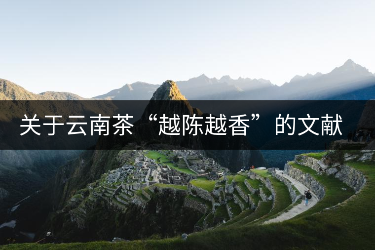 關于云南茶“越陳越香”的文獻資料，你看這篇就夠了