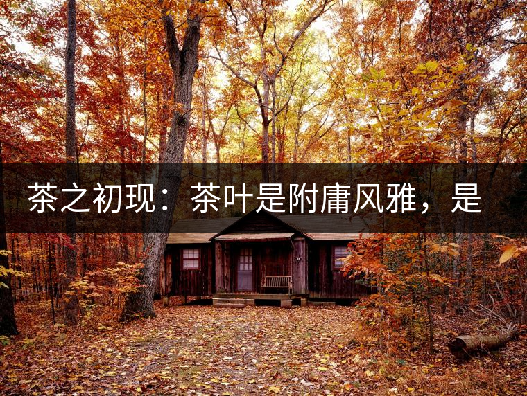 茶之初現(xiàn)：茶葉是附庸風雅，是禪茶一味，更是王朝興衰