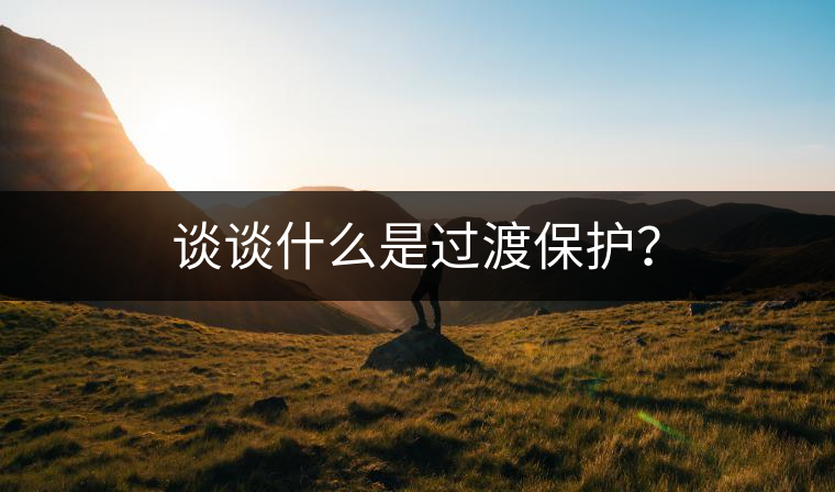 談?wù)勈裁词沁^渡保護？